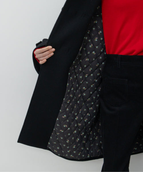 LONG DUFFLE COAT / BLACK