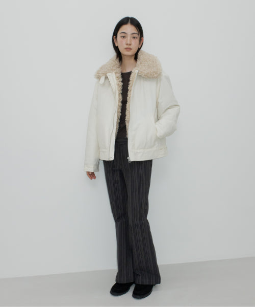 REVERSIBLE B3 JACKET / LIGHT BEIGE