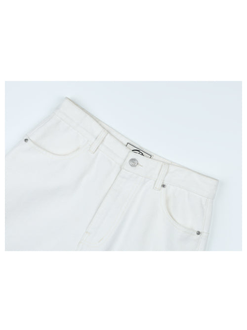 (W) Checked applique cotton pants