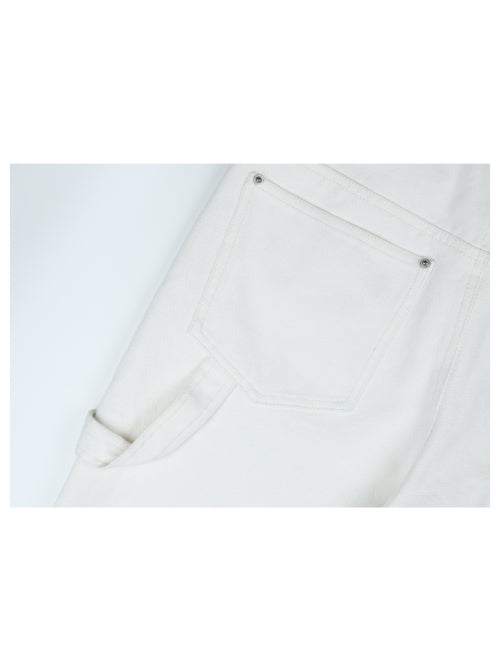 (W) Checked applique cotton pants