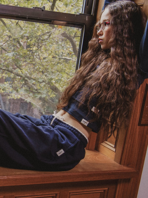 G CONTRAST SWEATPANTS (NAVY)