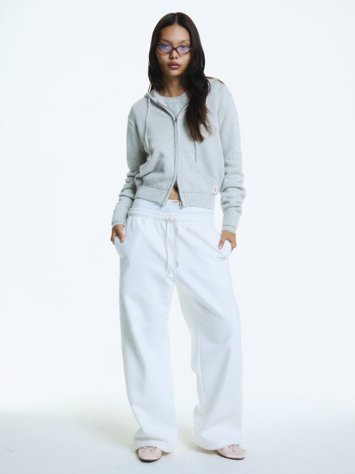 G CLASSIC KNIT ZIP UP (GRAY)