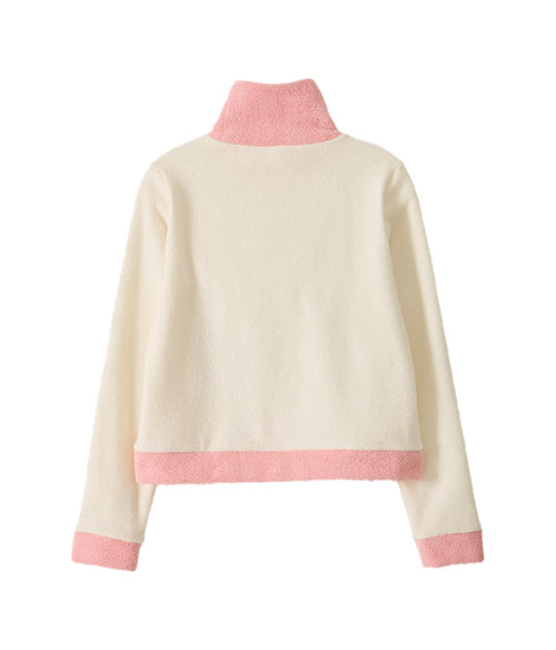 Brooch High Neck Knit Top