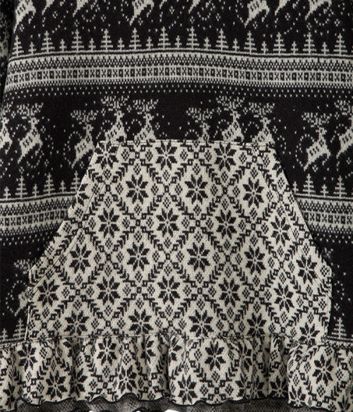 Nordic Oversized Knit Hoodie