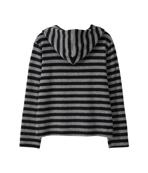 Hooded Henley Tee_Stripe