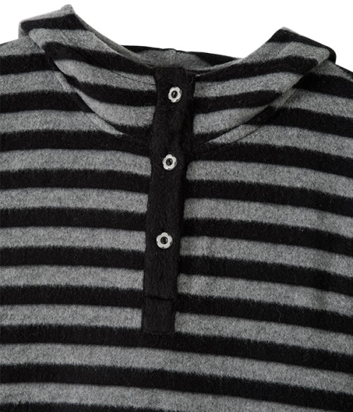 Hooded Henley Tee_Stripe
