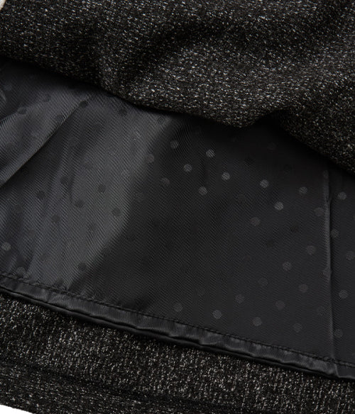 Buttoned Wool Sleeveless Dress_Charcoal