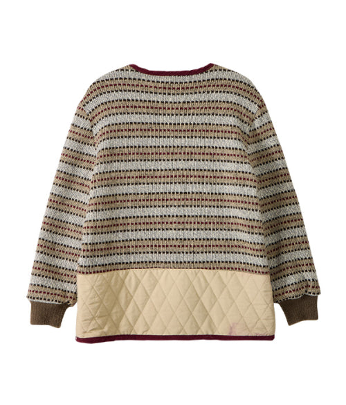 Knit Quilted Fleece Jumper