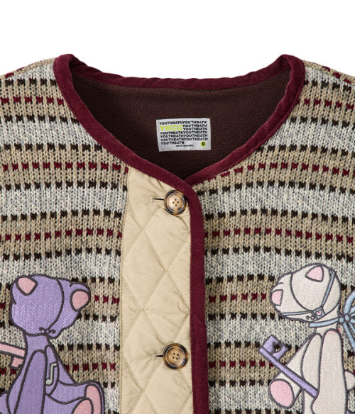 Knit Quilted Fleece Jumper