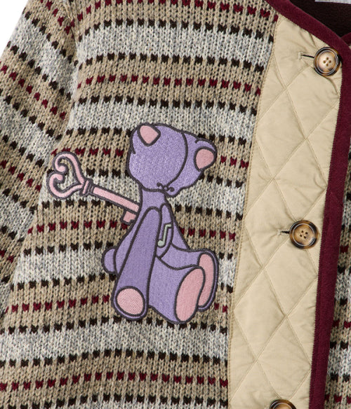 Knit Quilted Fleece Jumper