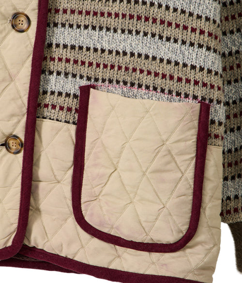 Knit Quilted Fleece Jumper