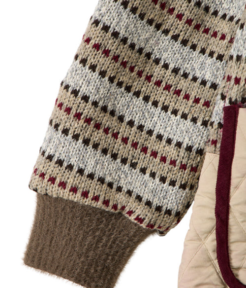 Knit Quilted Fleece Jumper