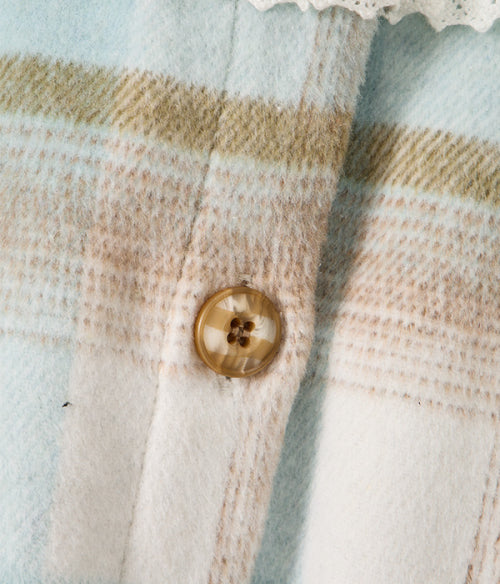 Bib Front Check Overshirt_Mint