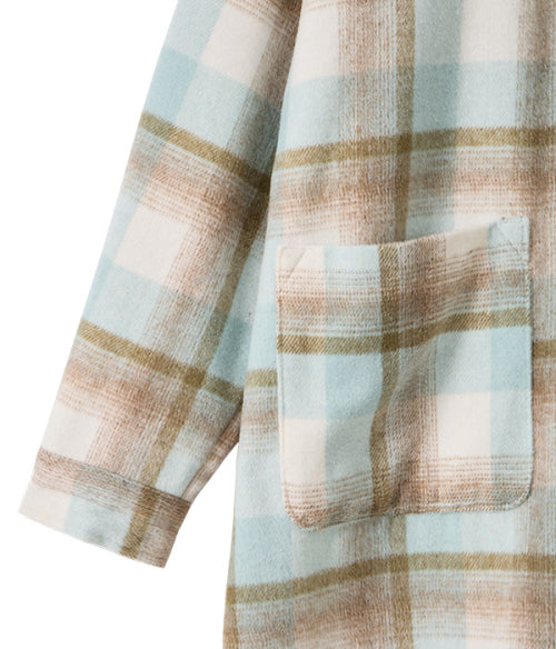 Bib Front Check Overshirt_Mint