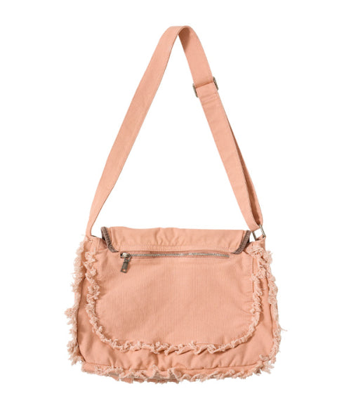 Damage Washed Cross Bag_Coral