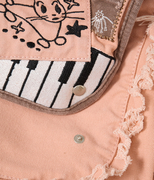 Damage Washed Cross Bag_Coral