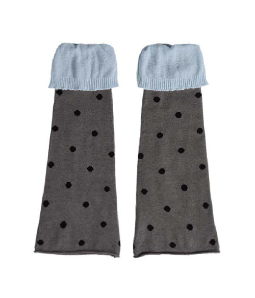 Dot Layered-Style Leg Warmer (Reversible)