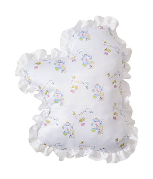 Frilled Shiny Graphic Cushion