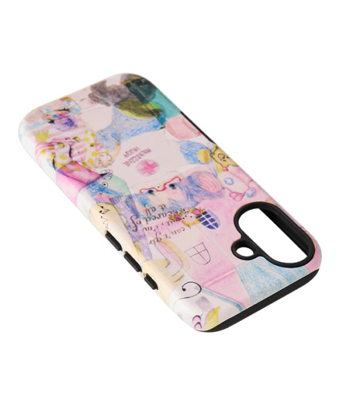 Graphic Bumper Phone Case_Pink Bear