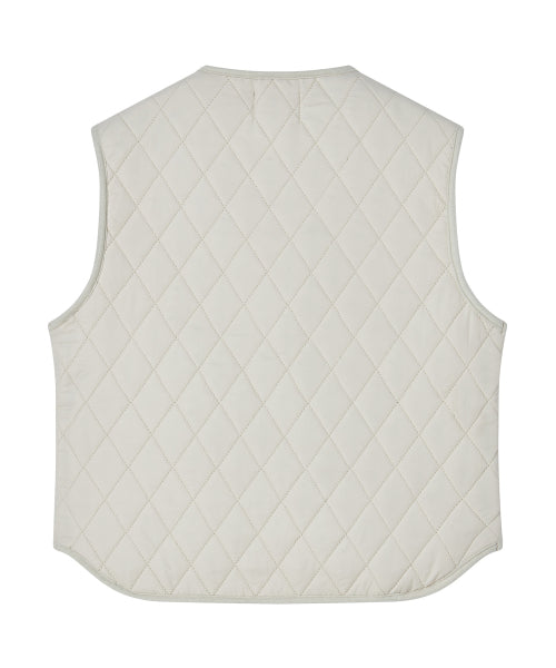 [WOMENS EDITION] ILP PATCH POINT QUILTED VEST IVORY