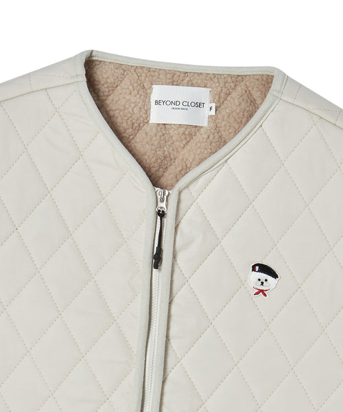 [WOMENS EDITION] ILP PATCH POINT QUILTED VEST IVORY