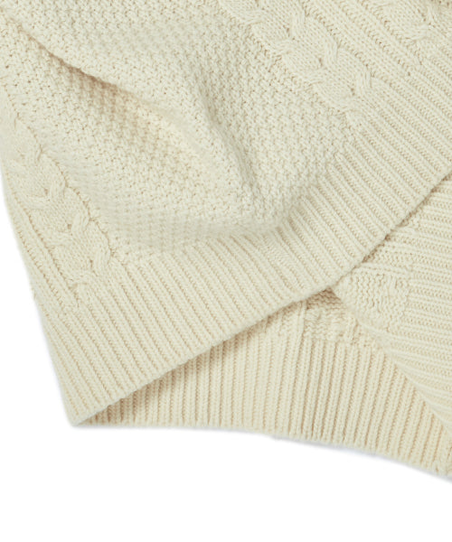 [COLLECTION LINE] HOCKNEY COLOR PALETTE FISHER MAN WOOL KNIT IVORY