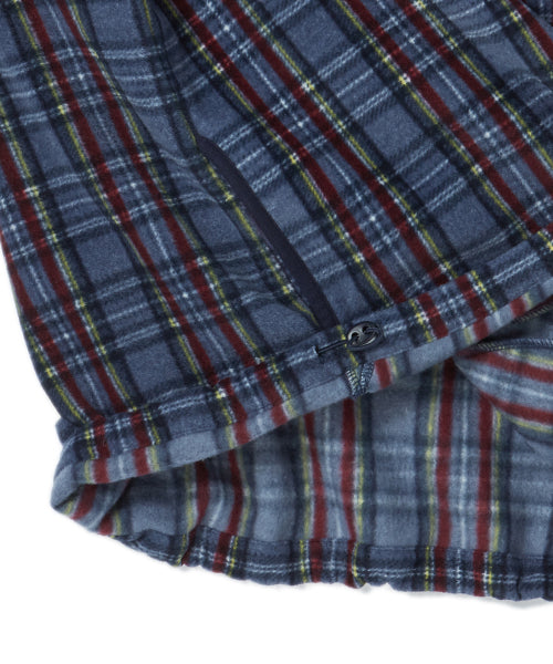 [COLLECTION LINE] RETRO CHECK UNIQUE LOGO HALF ZIP-UP FLEECE NAVY