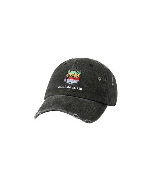 COLORFUL AC BEAR EMBO DAMAGE BALL CAP (3COLOR)