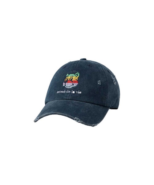 COLORFUL AC BEAR EMBO DAMAGE BALL CAP (3COLOR)