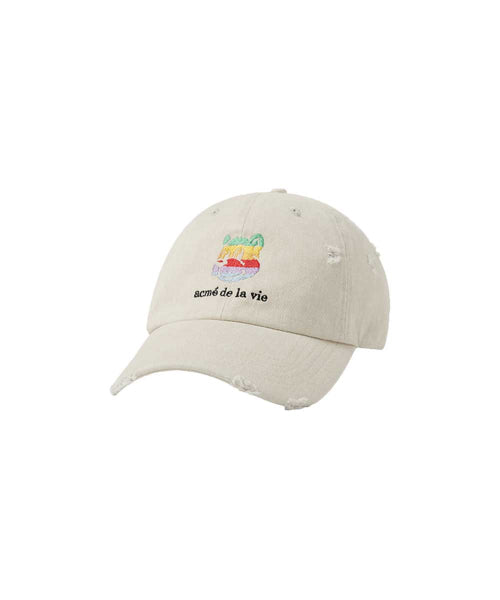 COLORFUL AC BEAR EMBO DAMAGE BALL CAP (3COLOR)