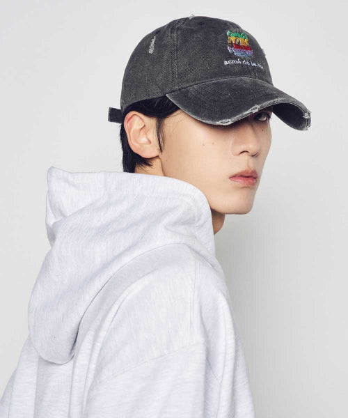 COLORFUL AC BEAR EMBO DAMAGE BALL CAP (3COLOR)