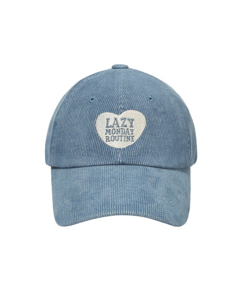 Corduroy Heart Embroidered Ball Cap (3 Colors)