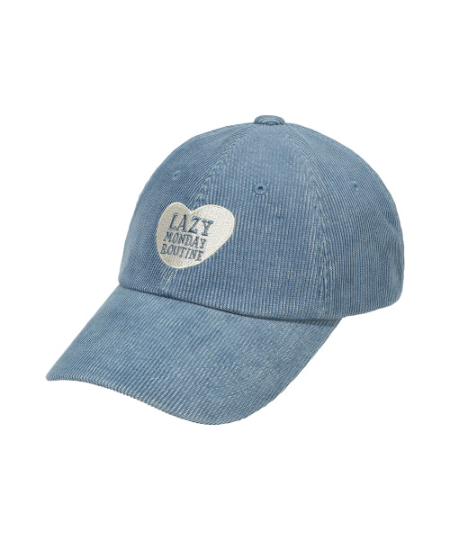 Corduroy Heart Embroidered Ball Cap (3 Colors)