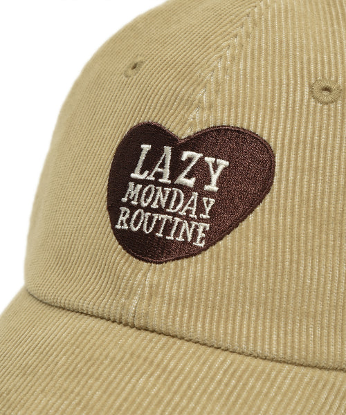Corduroy Heart Embroidered Ball Cap (3 Colors)