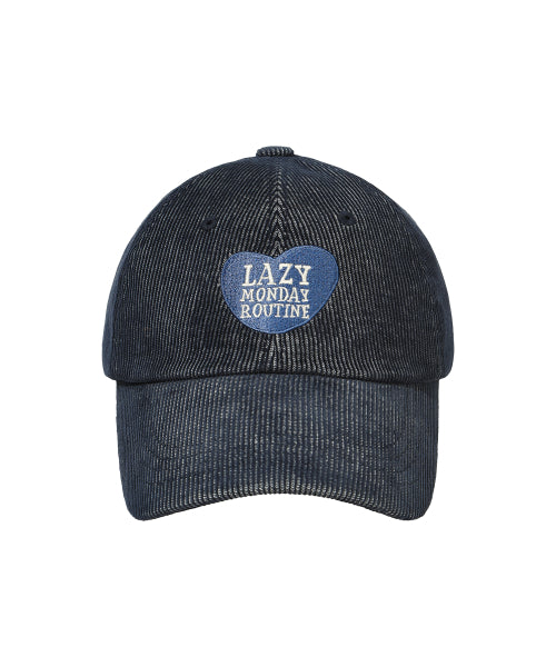 Corduroy Heart Embroidered Ball Cap (3 Colors)