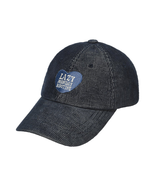 Corduroy Heart Embroidered Ball Cap (3 Colors)