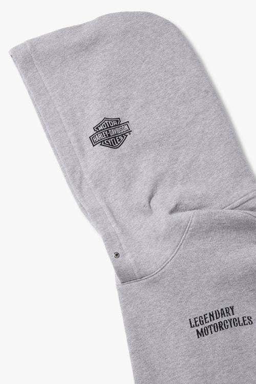 [Korea] Flame Tiger Pullover Hoodie Melange Gray_HH15309321