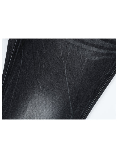 Vintage Washing Double Layer Flared Jeans - BlueBlack