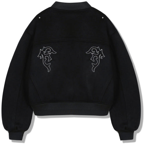 Western line wool jacket