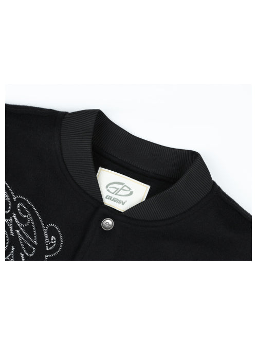 Western line wool jacket
