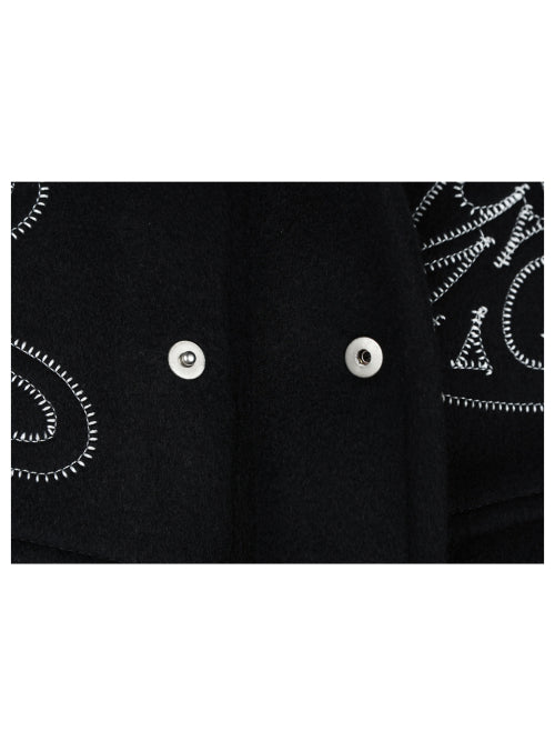 Western line wool jacket