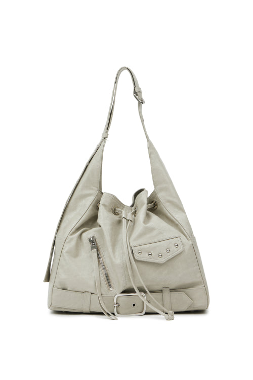 [SET] DEINET STUD BELTED BUCKET BAG + SIGNATURE WALLET