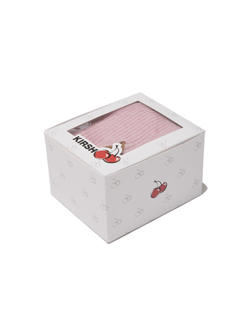 Cherry Knit Gloves & Warmer Set [Pink]