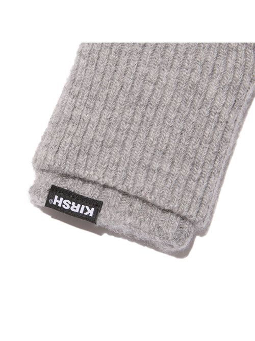 Cherry Knit Gloves & Warmers Set [Melange Gray]