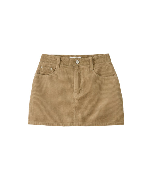 Cott Ribbed Skirt (beige)