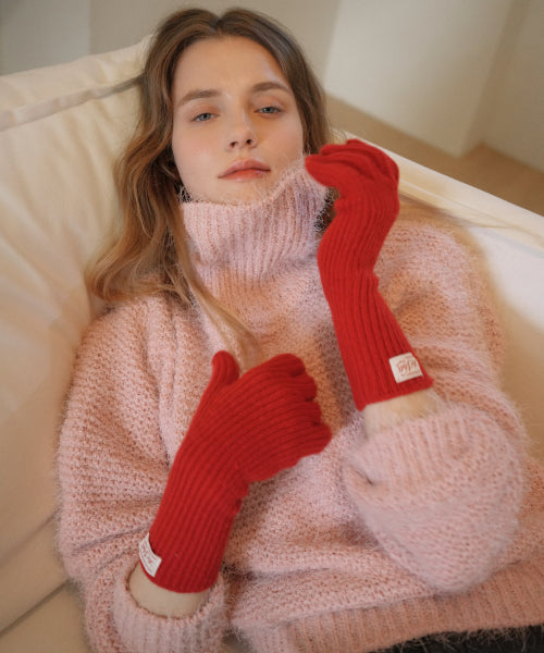 High Neck Loose Fit Knit (Indie pink)
