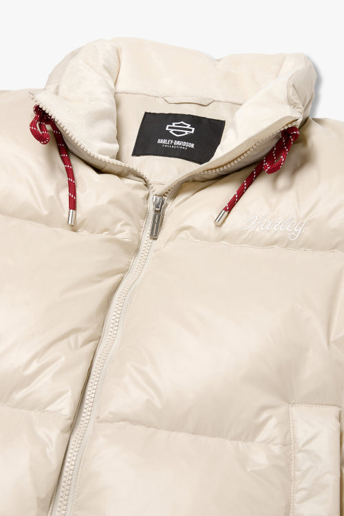 [Women] Short Puffer Down Beige_HH26104003