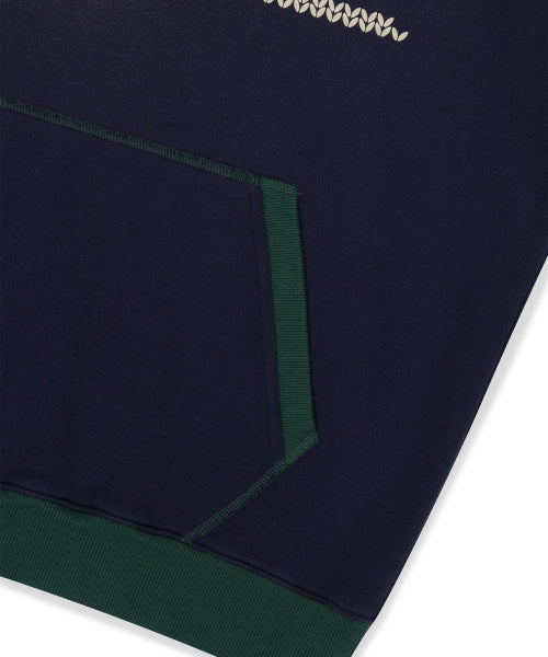 [HOME ALONe] Knit Effect Daybreak Hoodie Navy
