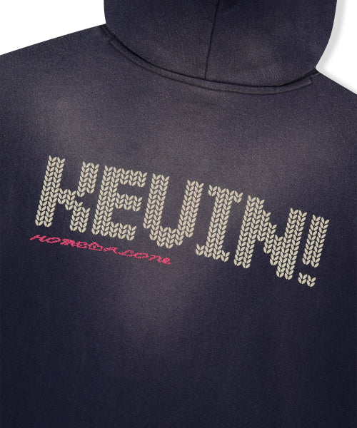 [HOME ALONe] Knit Effect Daybreak Hoodie Navy
