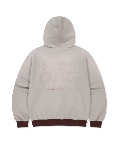[HOME ALONe] Knit Effect Daybreak Hoodie Grey